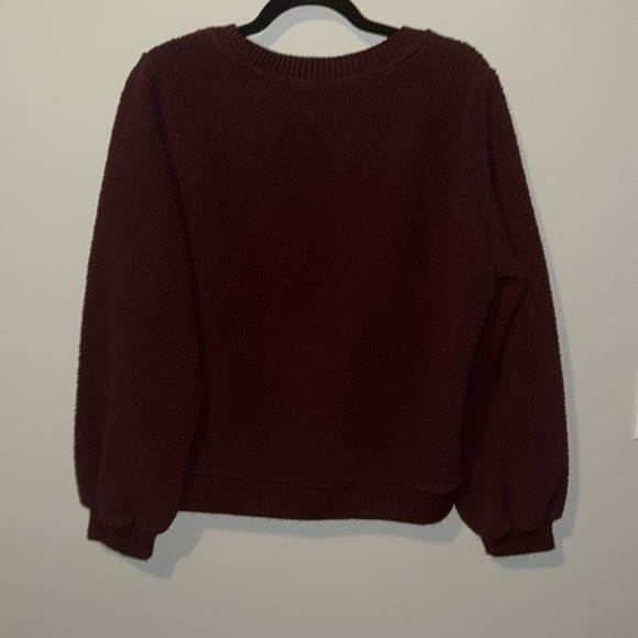 Abercrombie and Fitch Soft A & F Sherpa Large Maroon, GUC. - Picture 5 of 9